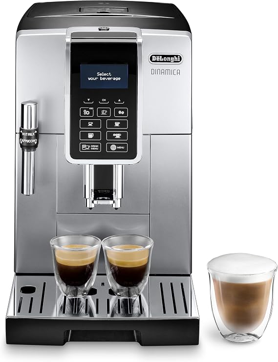 De'Longhi Dinamica - Automatic Coffee Machine 4 Drinks Silver