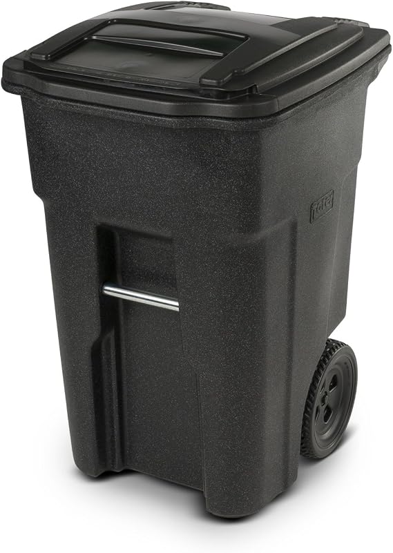 Toter Blackstone Trash Can with Wheels and Attached Lid, 48 Gallon