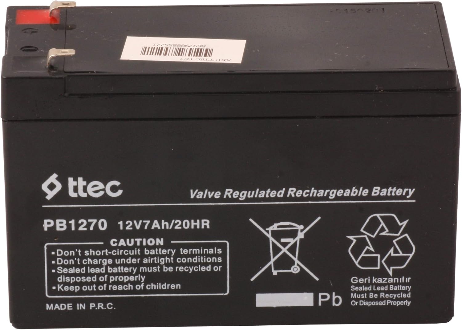 Ttec 12v 7ah Neglected Dry Battery