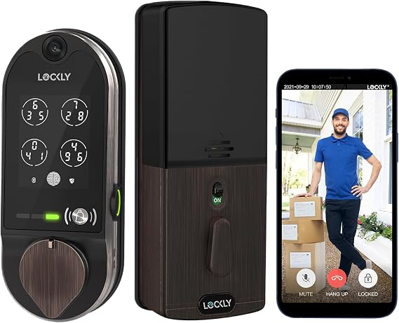 Lockly Vision Video Smart Lock with Video Camera/2-Way Audio Doorbell