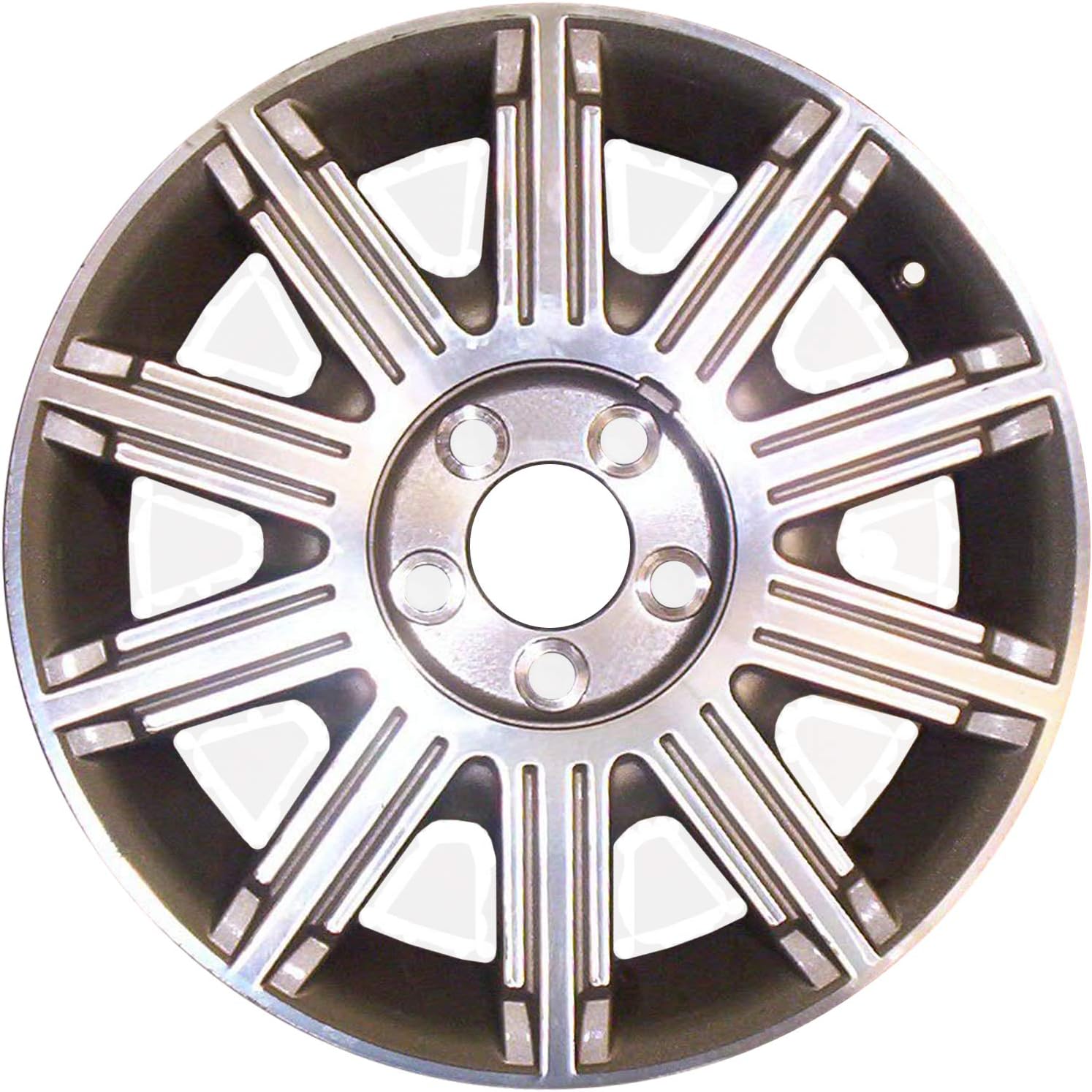 ALY03635U10 Silver Wheel with Machined and Meets All Federal Motor Safety Standards 17 x 7. inches 5 x 114 mm, 54 mm Offset