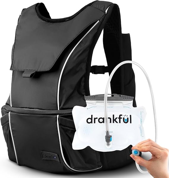 Drankful Adventure Pack | Part Running Vest, Part Hiking Backpack | Hybrid Hydration Pack for Mountain and Trail Running, Biking, Hiking | Ultra-Versatile Hydropack Running Backpack | Bladder Included