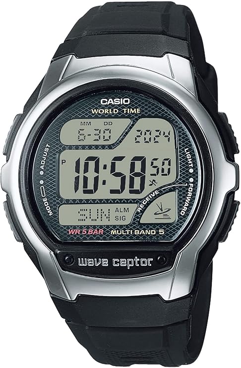Casio WV-58R-1AJF Wave Ceptor Men's Wristwatch, Black