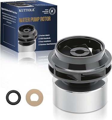 Upgrade Stainless Steel Electric Water Pump Rotor Compatible with Toyota Prius 2010 2011 2012 2013 2014 2015 Replacement for Lexus CT 2010-2016, 161A0-29015