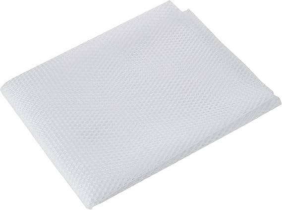 Annie Lightweight Mesh Fabric 18" x 54" White Stretch Polyester See Through Fabric for Bags, Pockets & Organizers