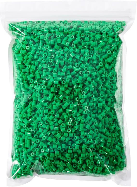 Green Fuse Beads 5mm 6000 Pcs Bulk Compatible with Perler