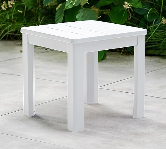 Keter Outdoor Chaise Side Table - White