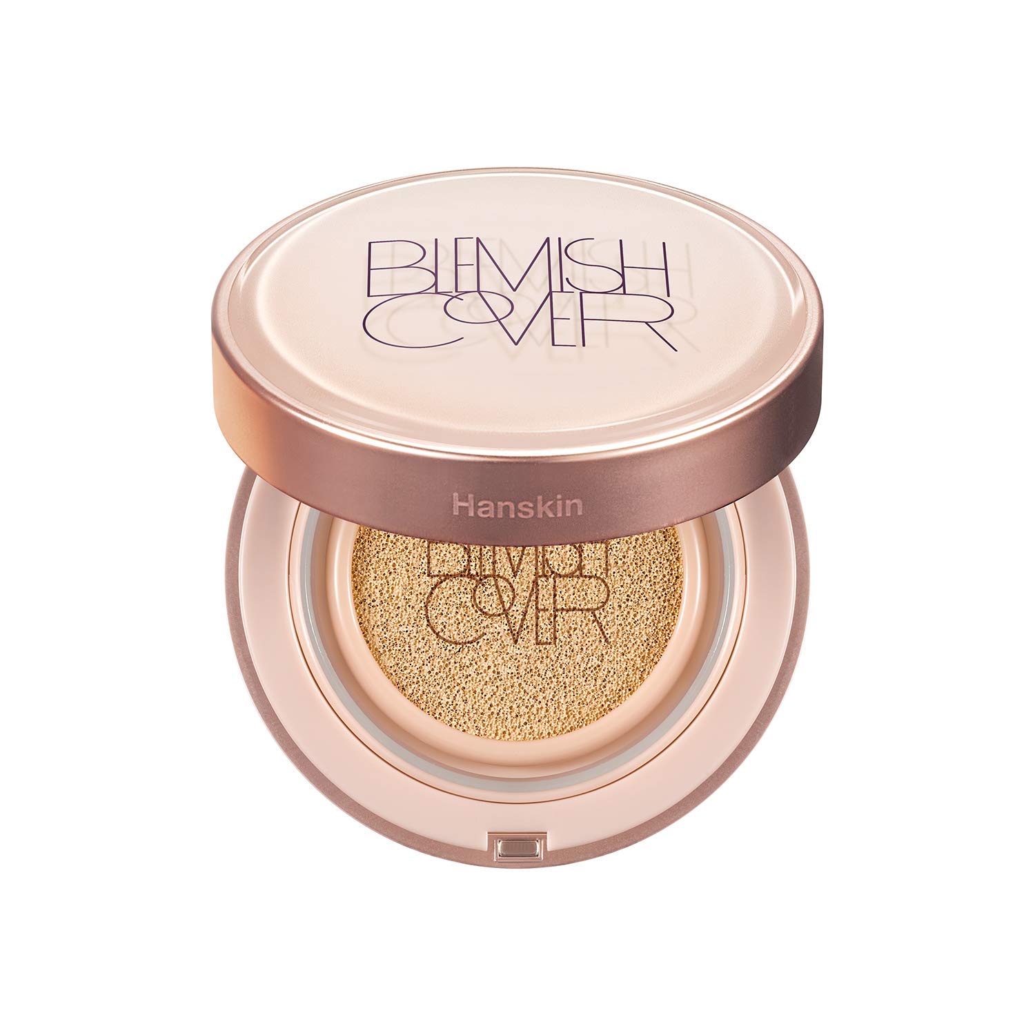 Hanskin Blemish Cover Conceal Cushion, Full Coverage Semi Matte Cushion Foundation Case SPF 50 , Lightweight Flawless Corrects Redness [No. 21 CreamSemi Matte  0.38 oz x 2 Refills]