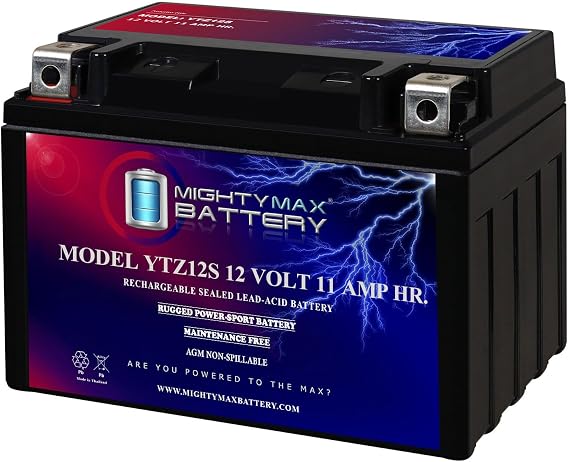 Mighty Max Battery YTZ12S Powersports Replacement for CTZ12S GTZ12S PTZ12S WPZ12S UTZ12S