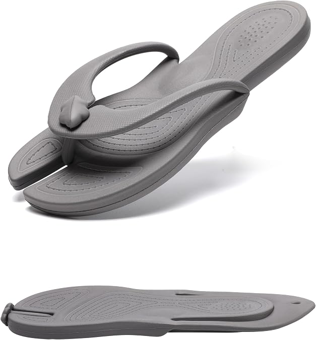 Unisex Shower Shoes Travel Slippers, Folding Slides Sandals