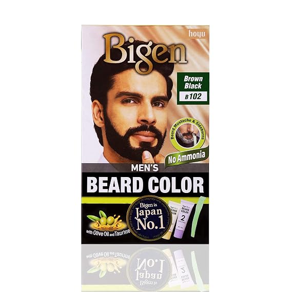 Bigen Men'S Beard Color, 40G - Brownish Black B102 (Pack Of 1)