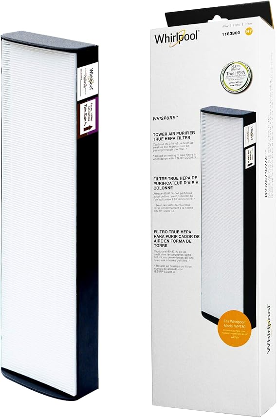 Whirlpool 1183800 Genuine True HEPA Filter Replacement Fit WPT80 Large