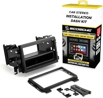 Scosche FD3090B Double DIN or Single DIN with Pocket Radio Install Dash Kit Compatible with Select 1995-2016 Ford, Lincoln, Mazda and Mercury Vehicles - See Fit Guide in images to verify your vehicle