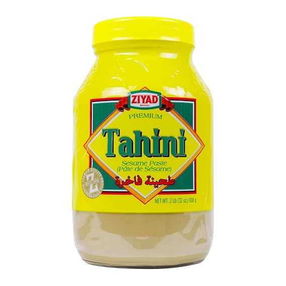 Ziyad Premium Tahini Paste - 32oz - Only 1 Ingredient: Sesame Seeds. For Cooking & Baking - Creamy Nutty Spread for Hummus, Salad Dressings, Dips, Ice Cream & Desserts