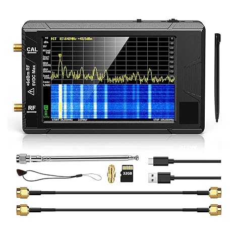 Spectrum Analyzer, Spectrum Analyzer TinySA ULTRA 4" Display 100kHz To 5.3GHz With 32GB Card Version V0.4.5.1 Network Internal Lan Tester