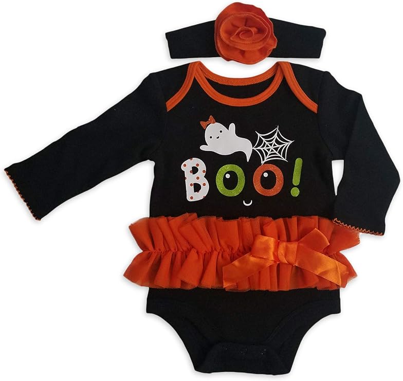 Way To Celebrate Baby Girl Halloween Tutu and Headband, 2-Piece Outfit Set / 12M