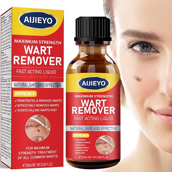 Fast-Acting Wart Remover, Salicylic Acid Wart Removal for Women and Men, Suitable for Most Types of Warts. Safe and Gentle for Most Skin Types, Non-Irritating