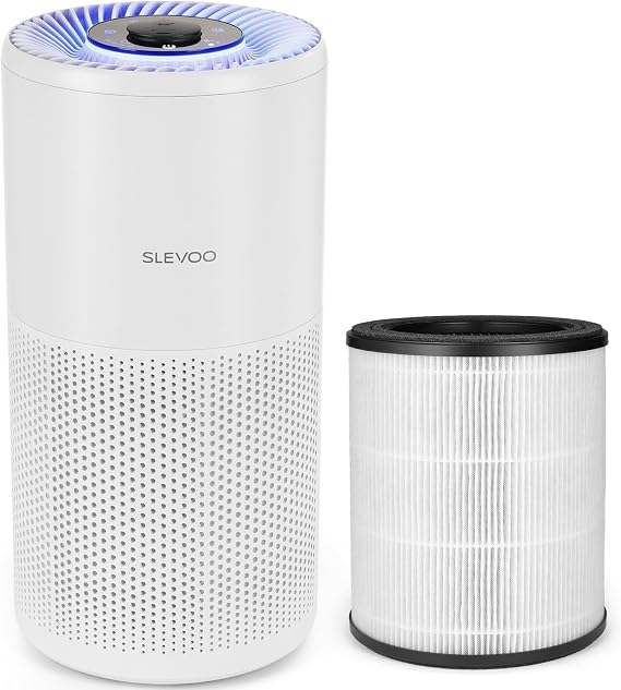 Air Purifiers for Large Room Up to 1095 Ft2 Home Bedroom in 1 Hr, CADR 240m3/h+ / 141CFM, H13 True HEPA Filter Cleaner Effectively Reduce 99.97% Smoke, Dust, Pollen, Pet Dander, Odors, White