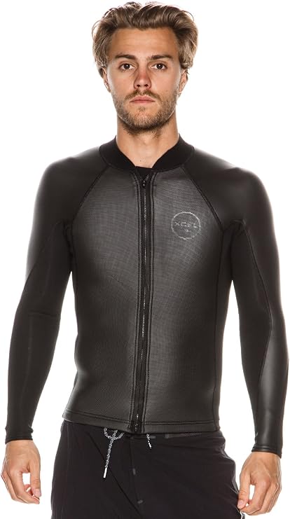 XCEL Mens Axis 2/1mm Sharkskin Long Sleeve Front Zip Wetsuit Jacket