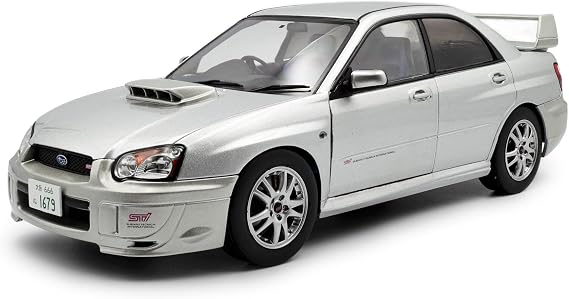 Solido 1:18 Scale Subaru Impreza WRX STI Premium Silver Effect 2003 Diecast Model Car S1812303
