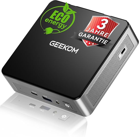 GEEKOM Air12 lite 2026 Mini PC, Intel N95,8GB RAM (Expandable)+256GB SSD
