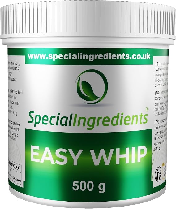 Easy Whip ® 500g - Easily Create Mousses, Meringues Or Foams Out of Virtually Any Liquid. Suitable for Vegans, Non-GMO, Gluten Free - Recyclable Container