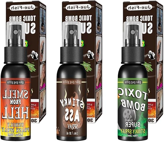Fart Spray, 30ml Naughty Powerful Butt Stink Bomb, Liquid Smelly Butt Fart Spray Hilarious Gag Gift for All Naughty & Joke Staff 3pcs