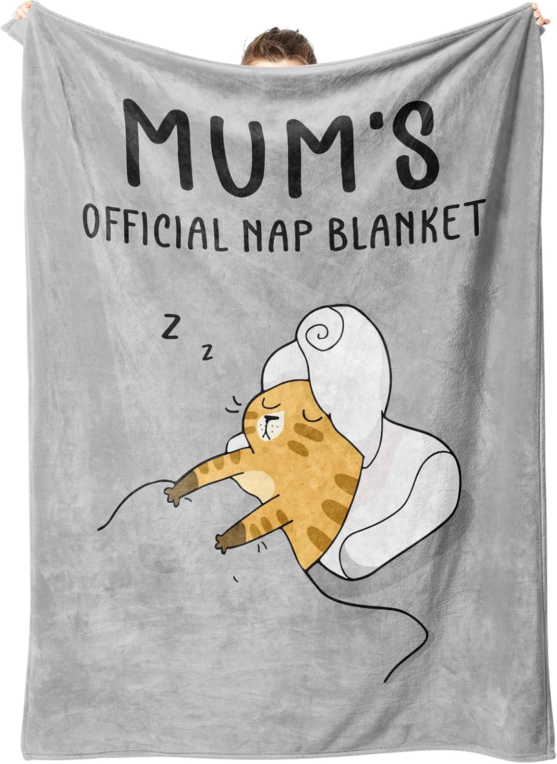Mum Gifts for Mothers Day, Mum Birthday Gifts Blanket, Gift for Mother from Daughter or Son, Mummy Presents for Mother's Day, Christmas, Valentine's Day, Fluffy Blanket for Mum Grey