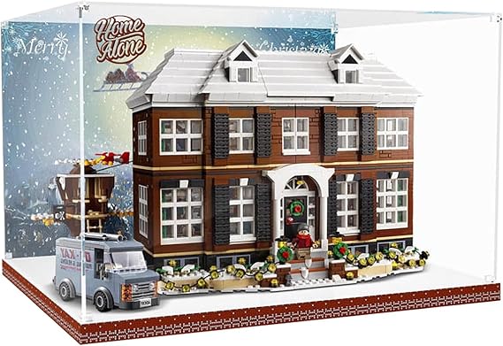 Acrylic Display Case for Lego 21330 Home Alone Model, 3mm Dustproof Display Box, Display Case Compatible with Lego 21330 (Model Not Included)