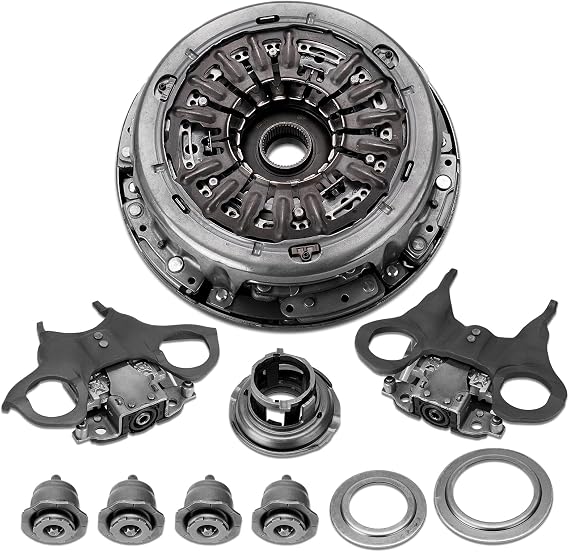 6DCT250 DPS6 Auto Transmission Clutch Kit with Clutch Release Fork Lever Compatible with Dual Ford Focus Fiesta 2011-2019 B-Max 2012-2019 Ecosport 2013-2019, Repalce# 602000800