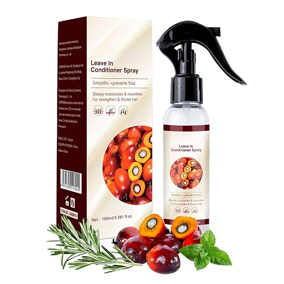 Batana Oil Leave-in Conditioner Spray for Hair Growth, Natural Batana Oil with Rosemary Peppermint Spray By Dr. Sebi,Hair Care for Women & Men (3.38 fl oz, Batana Rosemary) (1)