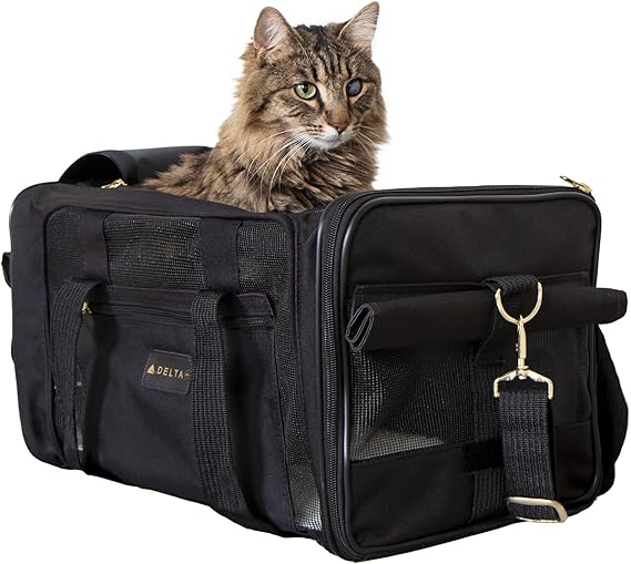 Sherpa Delta Airlines Travel Pet Carrier, Airline Approved &  On Board - Black, Medium