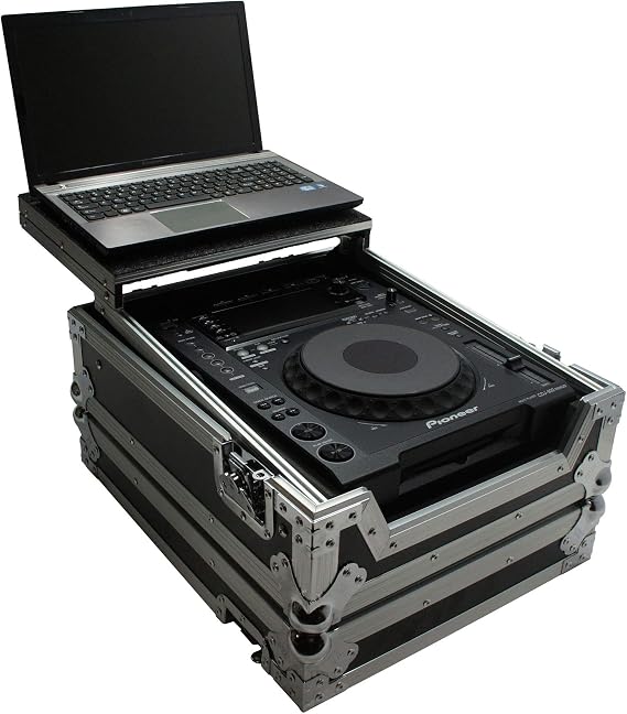DJ Flight Case Fits Pioneer CDJ-900NXS Glide Laptop Stand Harmony Cases