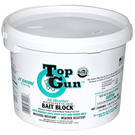 Top Gun All-Weather Bait Blocks Weather-Resistant Rodenticide for Effective Rat & Mouse Control | Weather-resistant formula; Designed for wet outdoor conditions; Place in tamper-resistant bait stations