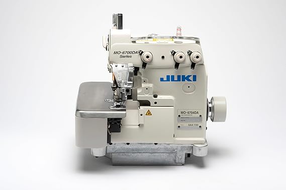 Juki MO-6704-150 Pearl 1.6mm Rolled Hem 3-Thread High-Speed OverlockSafety Stitch Industrial Serger Includes Table and Clutch Motor Table  Assembled