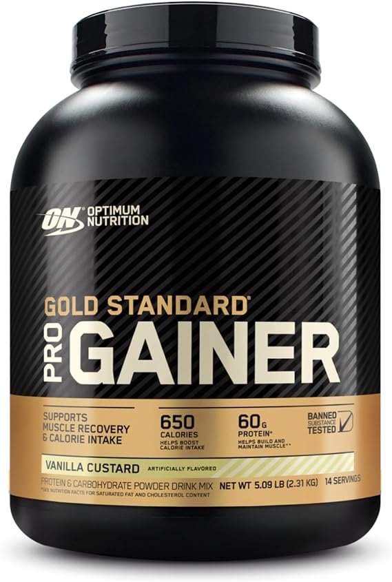 Optimum Nutrition Gold Standard Pro Gainer Protein, Vanilla Custard, 5 LB