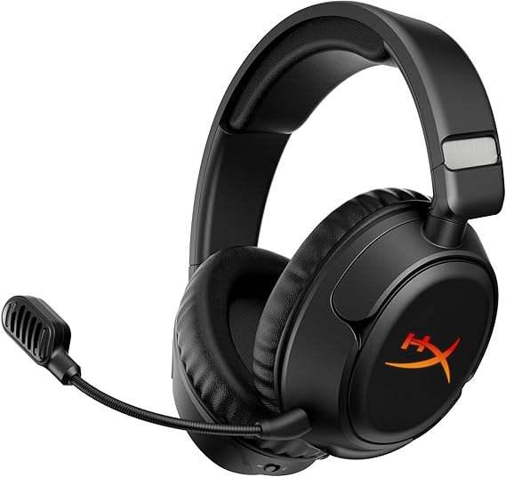 HyperX Cloud Flight 2 Wireless Gaming Headset for PS5, PS4, Switch, PC, Mac, and Mobile, Up to 100-Hour (2.4GHz) / 150-Hour (Bluetooth) Battery, Customizable RGB, Removable Earcup Plates Black