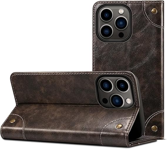 Wallet Cover for Apple iPhone 13 Pro (2021) 6.1 Inch, Leather Shockproof Stend Function Magnetic Folio Flip Phone Case [Card Holder] (Color : Black)