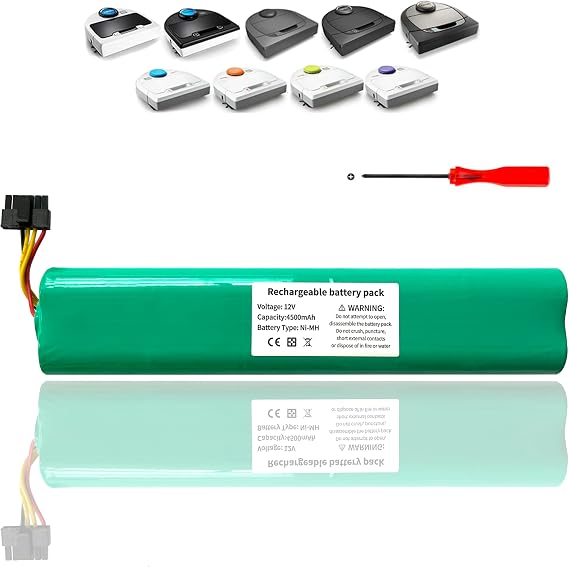 70E Robot Vacuum Cleaner NiMH Battery for Neato Botvac D for Neato Botvac 70e, 75, 80, 85, D75, D80, D85, D7500, D8000, D8500 Vacuum Cleaners 945-0129 945-0174 12V 4500mAh
