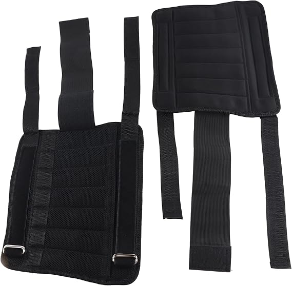 Adjustable Weighted Ankle Bands | 2 Hook & Loop Bands with Steel Plate Pockets | High - Density Slip - Proof Net Cloth | Sturdy & Breathable