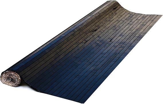 Forever Bamboo Interior Decor Wainscoting Bamboo Wall Panel, Ebony, 96.00" x 48.00"