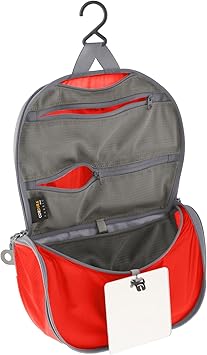 Sea to Summit Small Hanging Toiletry Bag, Extra Compact Travel Organizer for Minimalist Adventures, Spicy Orange