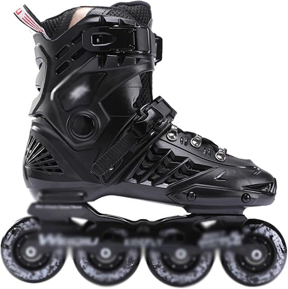 Inline Skates Men's and Women's for Adult Fitness, Professional Inline Skates Unisex Roller Skates for Kids and Youth Great for Beginners Indoor Outdoor Skates ( Color : Black , Size : 5 Women/3.5 Men
