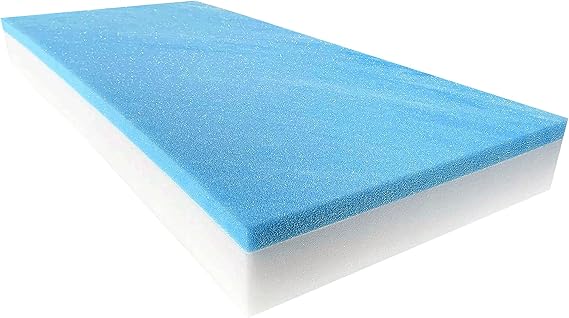 FoamTouch 5" x 40" x 72" Bunk Mattress, Gel Memory Foam on High Density White, RV Mattress Replacement Variety, Cover Not Included