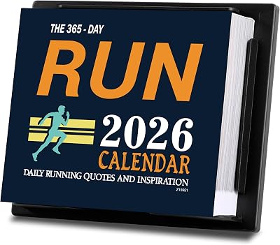 2026 Desk Calendar - Motivational Calendar 2026, 5.85 x 4.85, Jan. 2026 - Dec. 2026, Running Gear, Daily Calendars for Runners, 2026 Runners Daily Desk Calendars, Daily Running Quotes and Inspiration