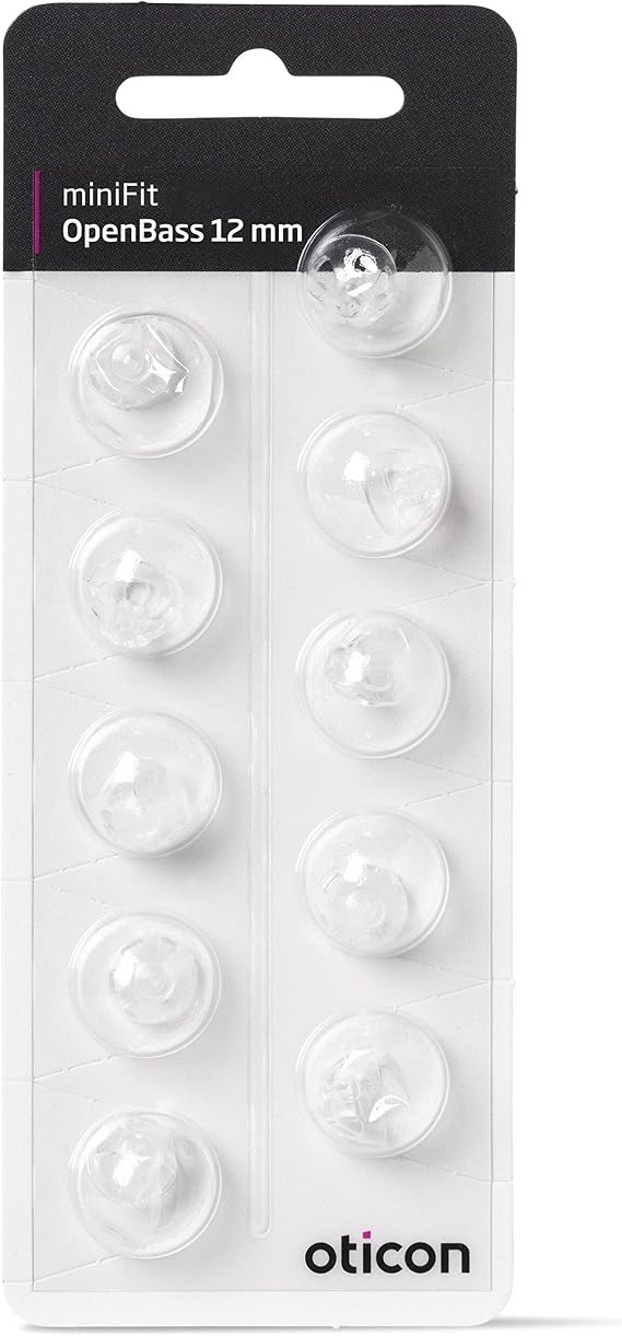 New - Oticon Open Bass miniFit Domes 12mm