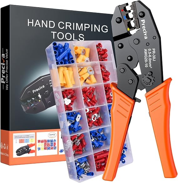 Preciva Insulated Wire Terminal Crimping Tool Kit