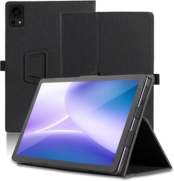 Case for DOOGEE T20 Mini Pro, 8.4 inch, DOOGEE T20 Mini Pro Tablet Case, Folding Stand Protective Cover with Pencil Holder and Wrist Strap, Full Protection. (Black)