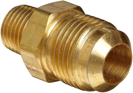 Anderson Metals - 54048-0808 Brass Tube Fitting, Half-Union, 1/2" Flare x 1/2" Male Pipe