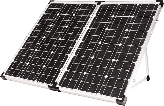 Go Power GP-PSK-90 90W Portable Folding Solar Panel Kit, 10 Amp Solar Controller, Adjustable Folding Legs, SAE & XLR Plug Adapters, Includes Heavy Duty Carrying Case